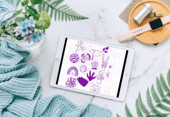 15 Abstract Boho Shapes Procreate V 3: Elevating Digital Design with Modern Simplicity