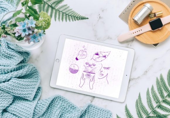 15 Boho Line Art Stamps for Procreate V36