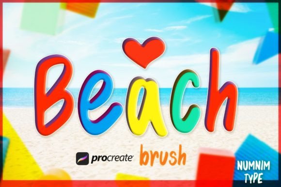 Beach Kids Alphabet Brushes for Procreate