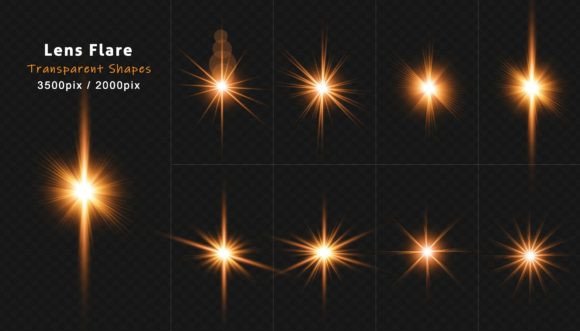 Golden Sparkles and Lens Flare Effects
