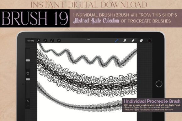 Integrating Procreate Brush 19 – Abstract Suite into Your Digital Design Workflow
