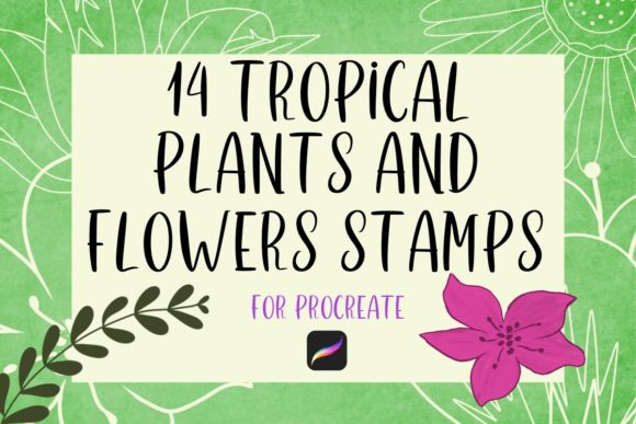 Integrating Tropical Plants and Flowers Stamps into Your Digital Design Workflow