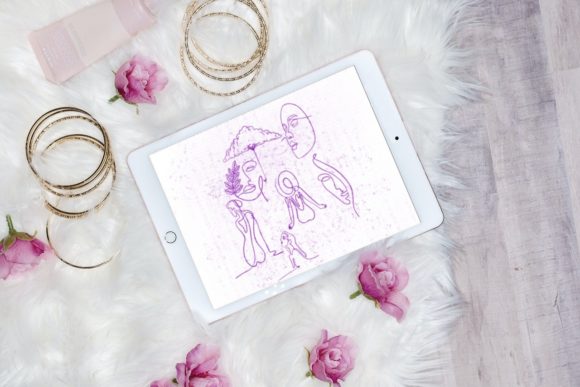 Line Art Women Stamps Procreate 42: Elevating Digital Illustration with Modern Abstract Shapes