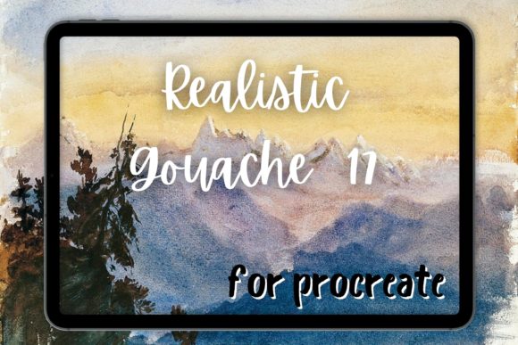 Mastering Texture and Depth with Procreate Gouache Brush 17 Solid