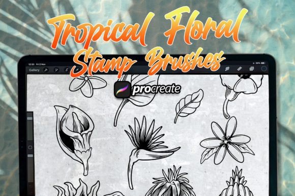 Transforming Digital Art with the Tropical Floral Procreate Stamp Brush
