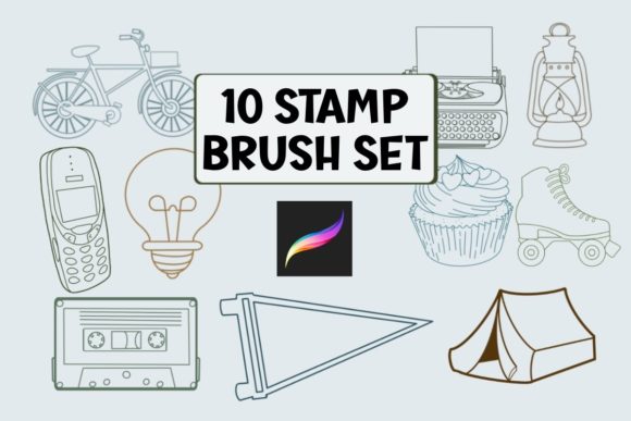 Unlocking Creative Efficiency with a Procreate Brush Set with Random Items