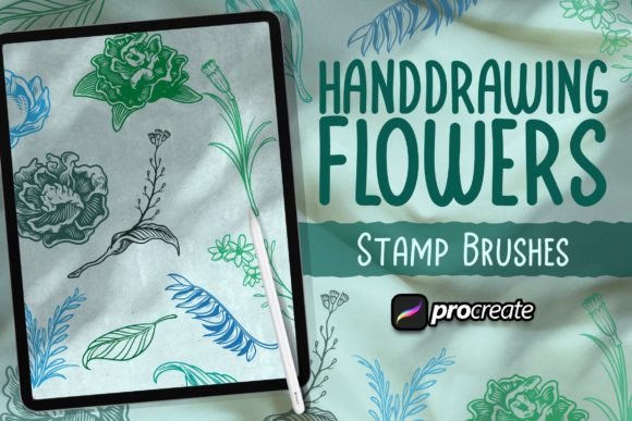 Unlocking Creative Potential with Hand Drawing Flowers Brush Stamp