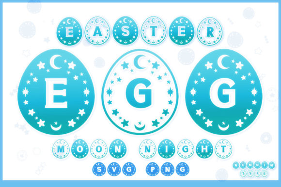 Unlocking Creative Potential with the Easter Egg Moon Night SVG and PNG Alphabet Bundle